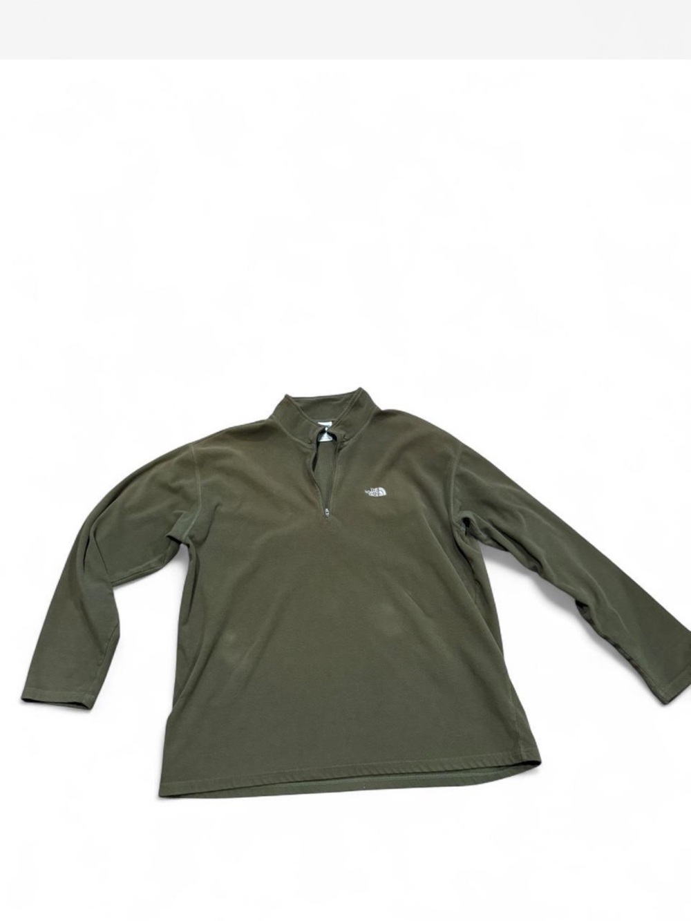 The North Face Men’s Olive Green Half-Zip Fleece Pullover